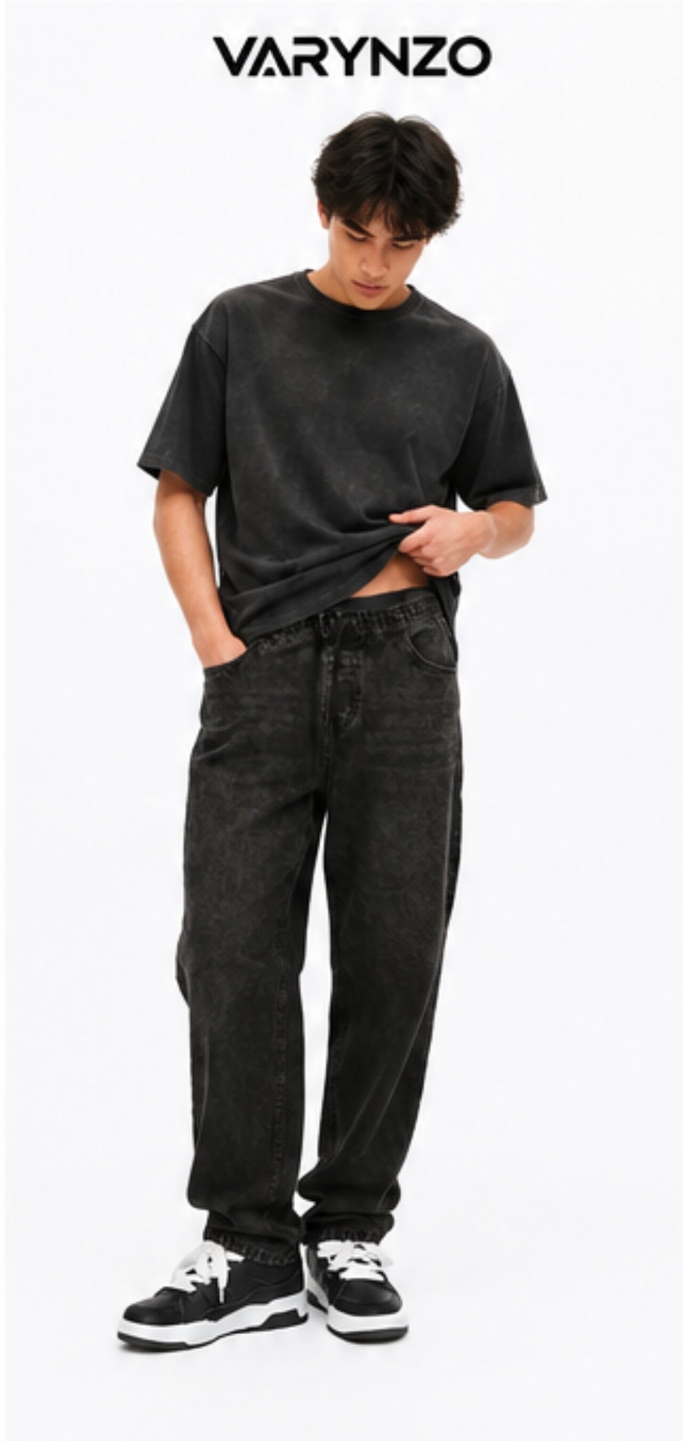 VARYNZO Washed Black Baggy Jeans 🖤